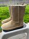 American Eagle Outfitters Beige Suede Faux Shearling Winter Boots, Women's Size 8