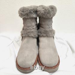 COACH IZZIE BOOT Size 7.5 B Heather Grey Style FG4597 in EUC MSRP $378