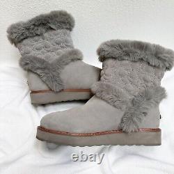 COACH IZZIE BOOT Size 7.5 B Heather Grey Style FG4597 in EUC MSRP $378