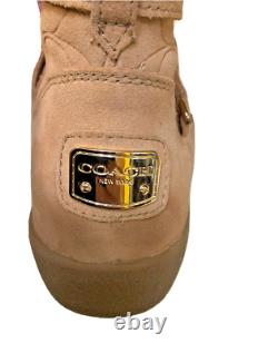 Coach Brown Khaki Signature C Suede Boots Size Us 10