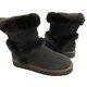 Coach Izzie Midcalf Black suede and faux fur boots/ bootie size 7.5B new