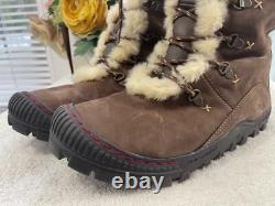 Earth Suede Faux Fur Knee High Boots Size 8.5b Bota500