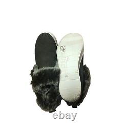 J/Slides Women's Sean Faux Fur Trim Waterproof Sneaker Booties 6.5 Pre Owned