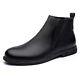 Men's Flat-soled High-top Faux Leather Soft and Stylish Chelsea Casual Boots