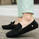 Men's Suede Leather Slip on Loafers British Casual Flat Driving Moccasins Shoes