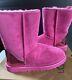 NIB Ugg Pink Metallic Patent & Suede CLASSIC SHORT Boots, women's Size 11