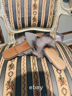 NWT Joe's Blue Suede Faux Fur Shoes Size 10 With Matching Jacket