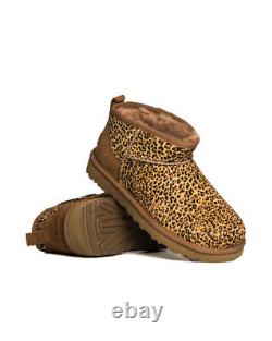 New 100% UGG Brand Ultra Mini Speckles 1149270 Women's Fashion Boots Chestnut
