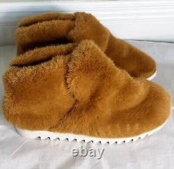 New Rag & Bone Eira Faux Fur Slipper Booties In Camel Size 7 / 37