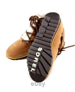 New SOREL Harlow Lace Cozy Size 11 Brown Shearling Women's Snow Boots MSRP $150