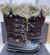 New Sorel Joan of Arctic Waterproof Womens Size 7 Boot Cattail Suede Boots 38