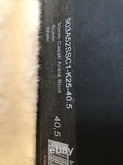 Nicholas Kirkwood Casati Faux Pearl Leather Ankle Boots Khaki Euro 40.5 $995