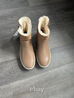 Pajar Women Celine Lined Brown Platform Boots 8-8.5 EUR 39