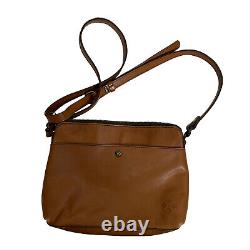 Patricia Nash Avellino Basketweave Tan Genuine Leather Crossbody Bag