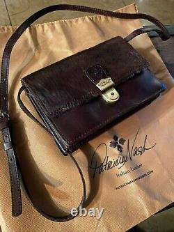 Patricia Nash Lanza Convertible Crossbody Leather Haircalf Handbag