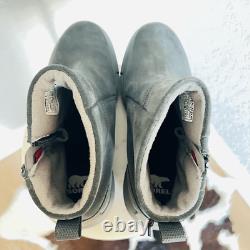 SOREL Explorer II Boot, Waterproof, Suede Bootie, Faux Fur, Size 7.5, Gray, NWT