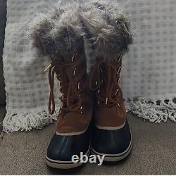 SOREL Joan Of Arctic Heavy Snow Boots Women's 10 Faux-Fur Suede Waterproof NWOT