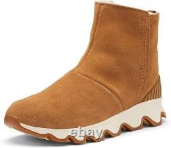 Sorel Boots Womens Kinetic Short Slip On Lined Waterproof Size 10 Camel Suede