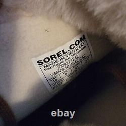 Sorel Lennox Lace Cozy Boots Womens 10 Waterproof Brown Suede New
