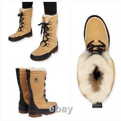 Sorel Tivoli IV Women's Faux Fur Insulated Waterproof Boots Beige Size 7.5 NEW