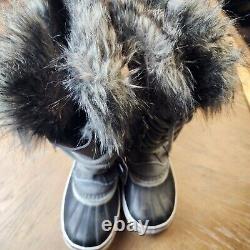 Sorel Women's Joan of Arctic NL1540-010 Fur Waterproof US 8 Snow black Boots NEW