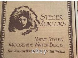 Steger Mukluks Chestnut Chicks Brown Leather Winter Boots Women's Size 8