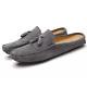 Summer Men Suede Leather Half Slippers Mules Moccasins Loafers Casual Flat Shoes