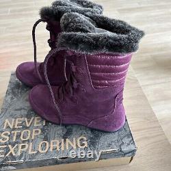 The North Face Women's Size 7 Suede Primaloft(200gram) Winter Boots faux fur