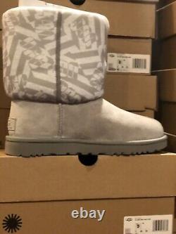 UGG CLASSIC SHORT JERSEY STRIPE BOOTS NEW Sizes 8 & 9