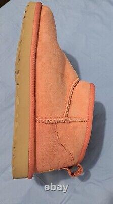 UGG Classic Ultra Mini Women's Winter Ankle Boots BABY PINK SIZE 8 AUTHENTIC