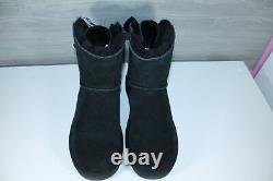 UGG WOMEN'S CUSTOMIZABLE BAILEY BOW BLACK MINI BOOT US 5 MSP $210 Two Ribbons