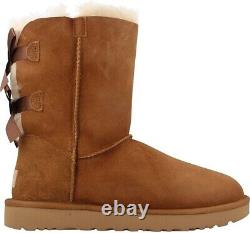 UGG Womens Bailey Bow II Boots Chestnut Size 6