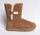 US Size 10 UGG Women's BAILEY B2S Shearling Suede Leather in Chestnut