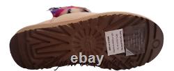 Ugg Classic Mini Fluff Quilted Motlee Suede Sheepskin Boots Size 7 1106071