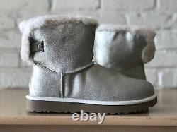 Ugg Classics Mini Arielle Sparkle Gold Suede Fashion Women's Boots Size US 8 New