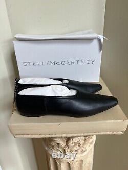Women's NIB Black STELLA MCCARTNEY Ballerina Anklet Flats Size 40